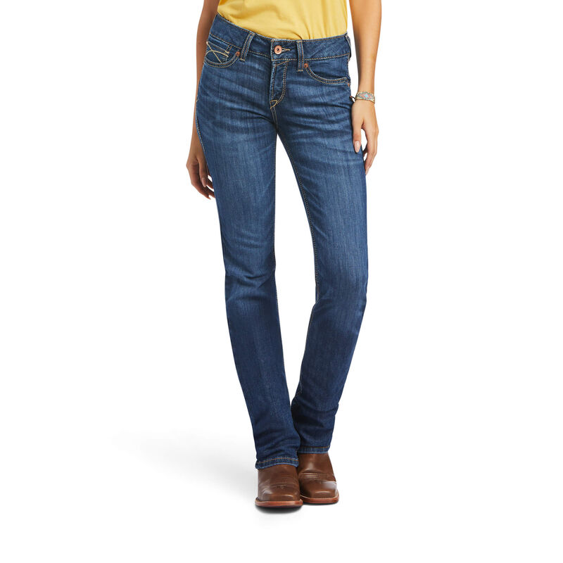 Ariat Jeans Damen - R.E.A.L. Perfect Rise Nadia Straight Blau ( GSXMR-6183 )